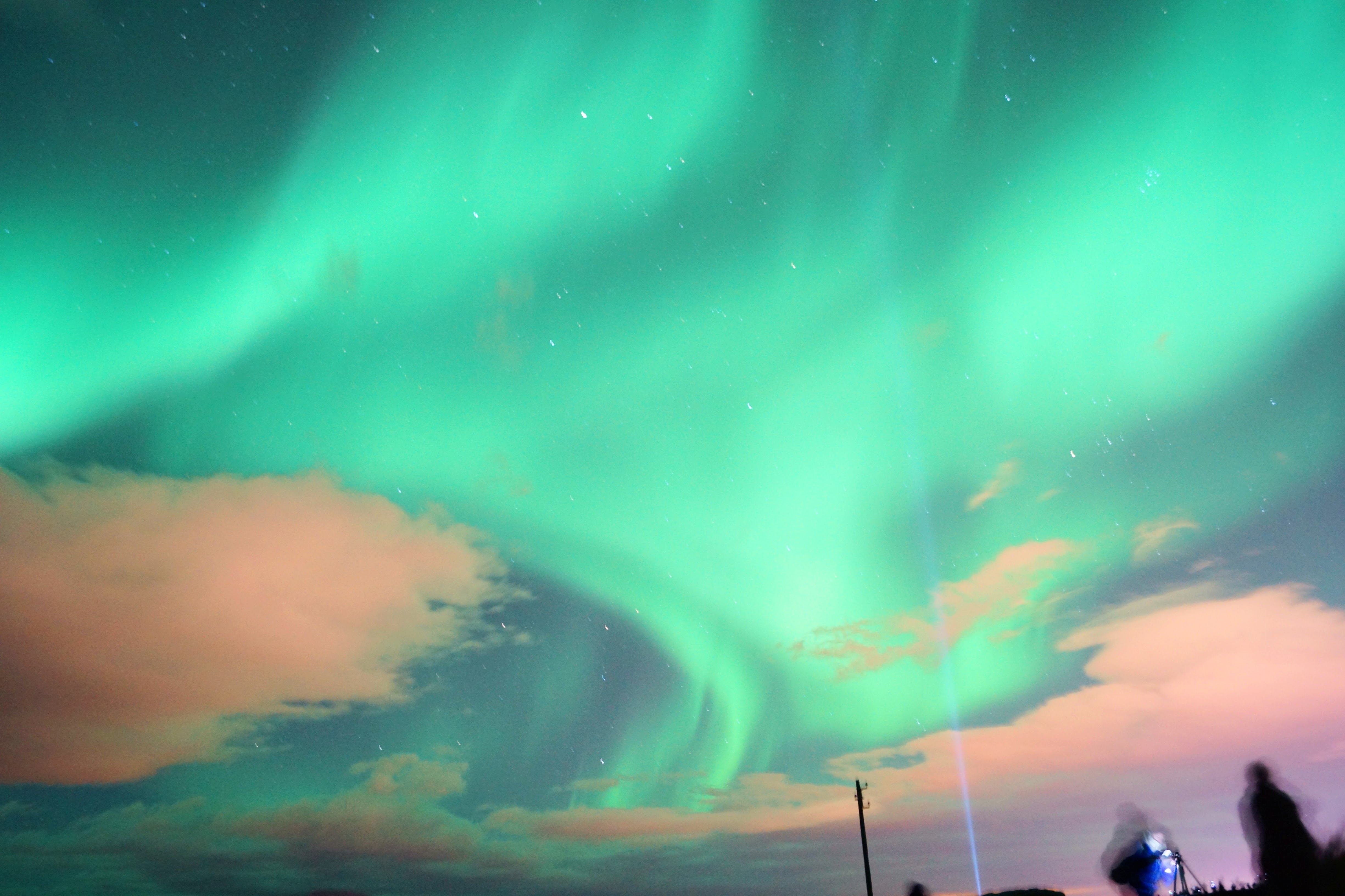 Sky filled with northern lights